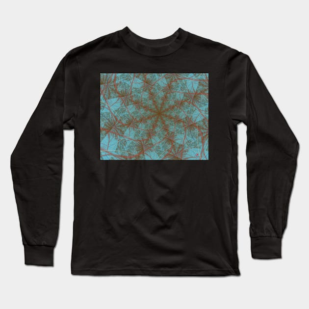 Red Stars Long Sleeve T-Shirt by Edward L. Anderson 